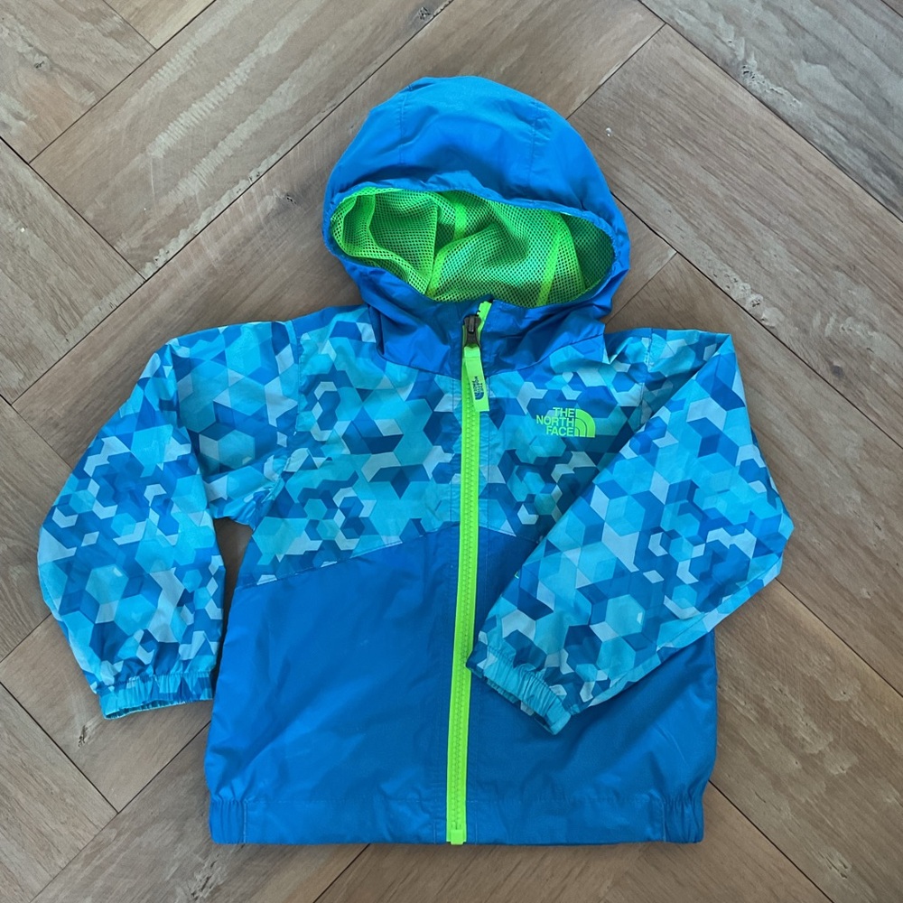 The North Face Blue and Green Kids' Windwall Jacket